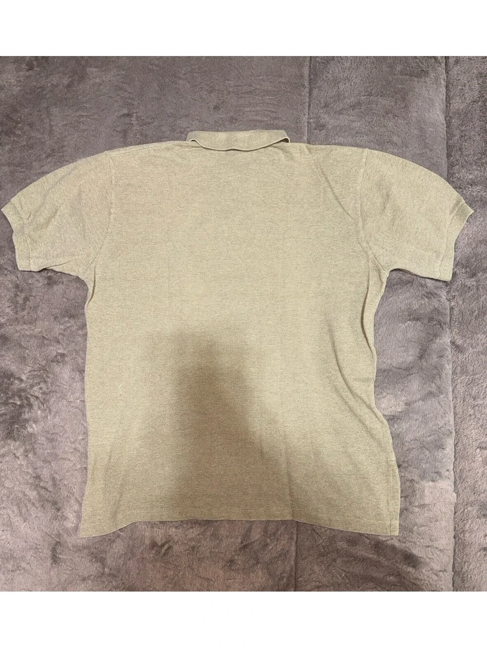 Polo Ralph Lauren Polo Mens Large  Beige Short Sleeve Cotton